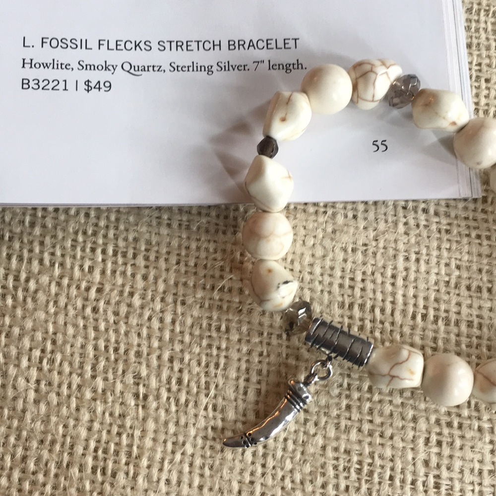 Silpada Fossil Flecks stretch bracelet